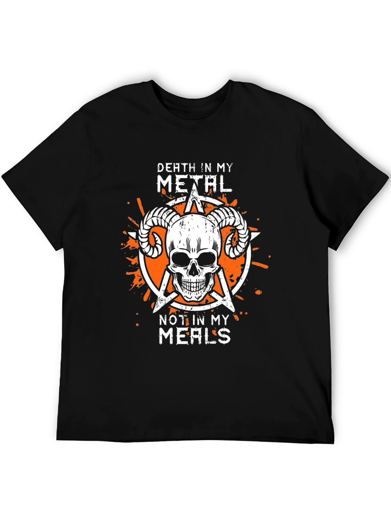 Death Metal Skull Graphic T-Shirt