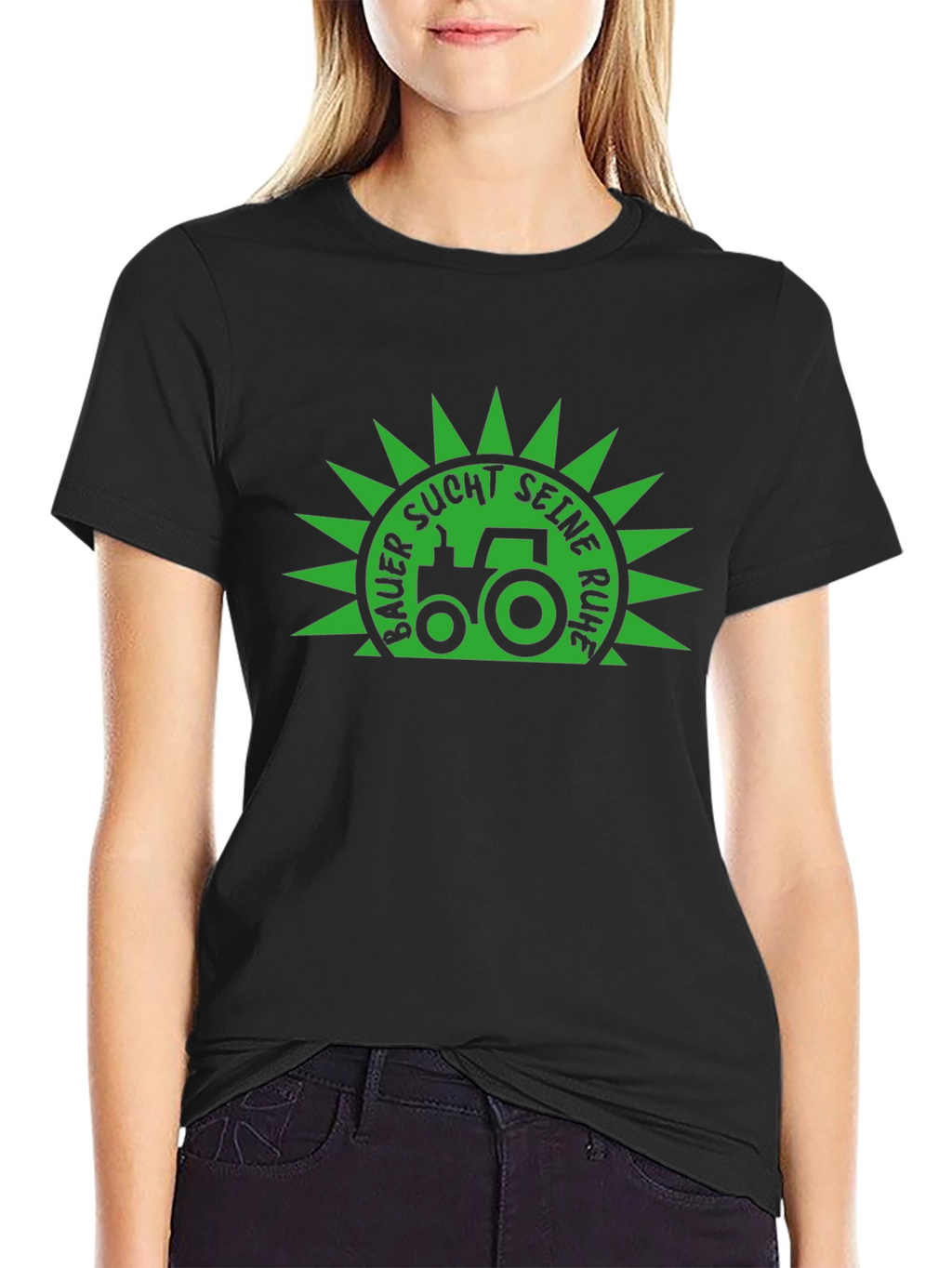 Farmer Seeks Peace Black T-Shirt