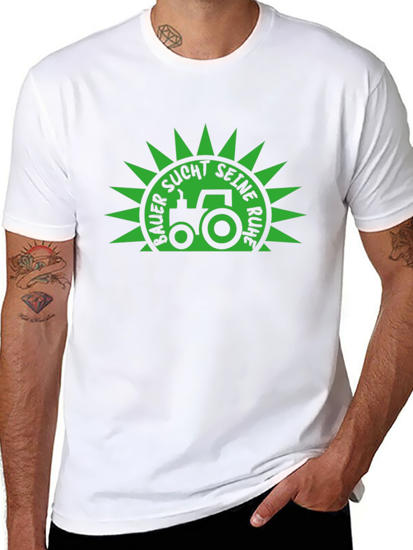 Farmer Seeks Peace Black T-Shirt