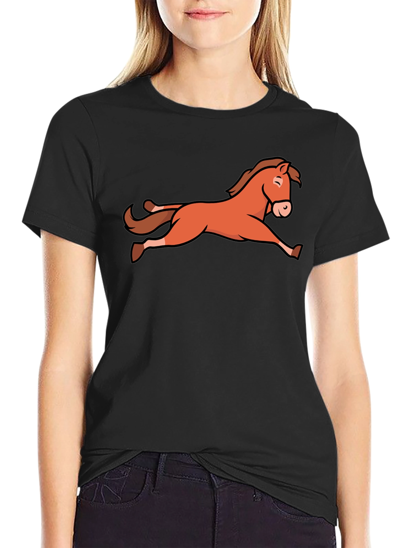 Horse Graphic Black T-Shirt