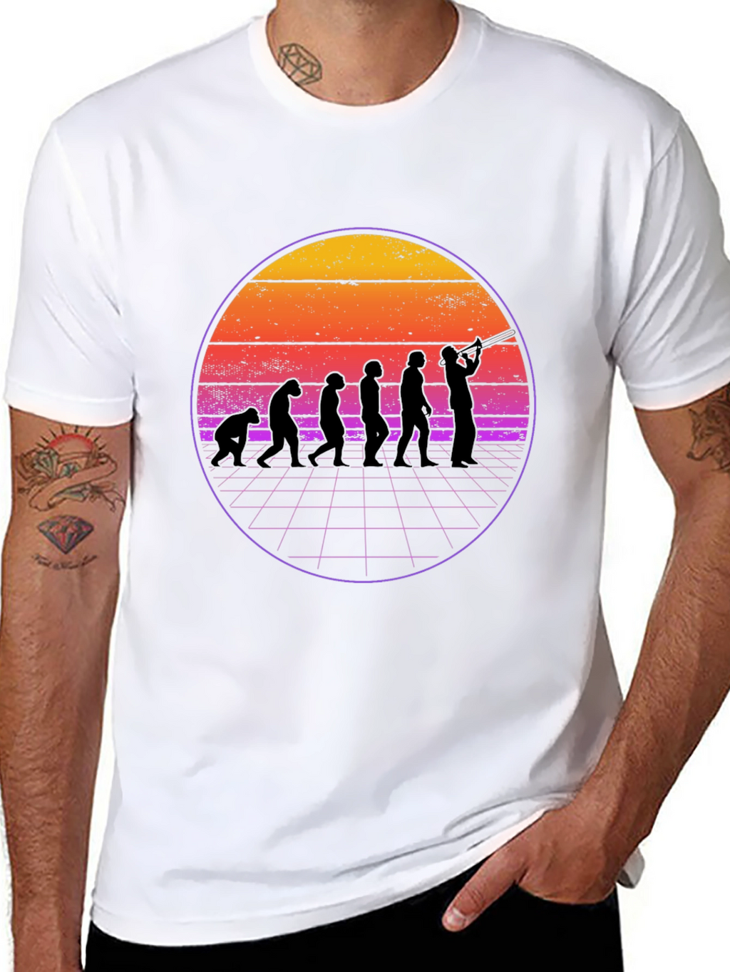 Evolution Musician Graphic Tee - Black