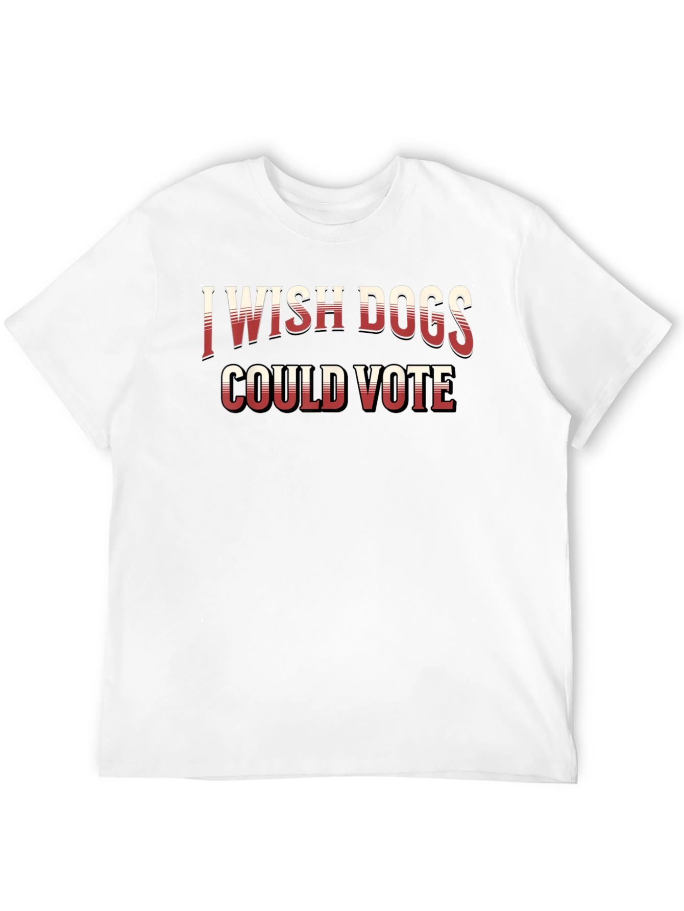 I Wish Dogs Could Vote Black Crew Neck T-Shirt