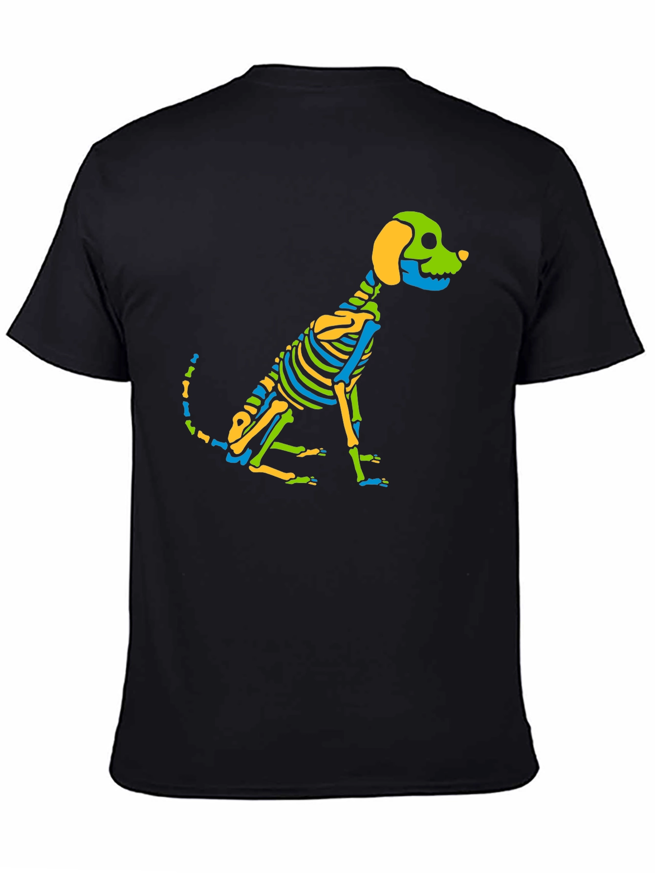 Skeleton Dog Graphic Tee - Black