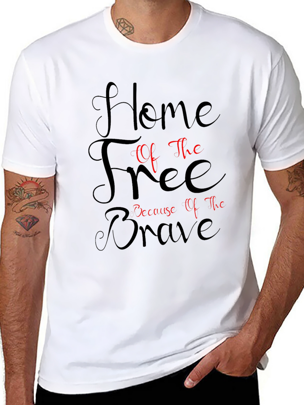 Home of the Free Patriotic Graphic Tee