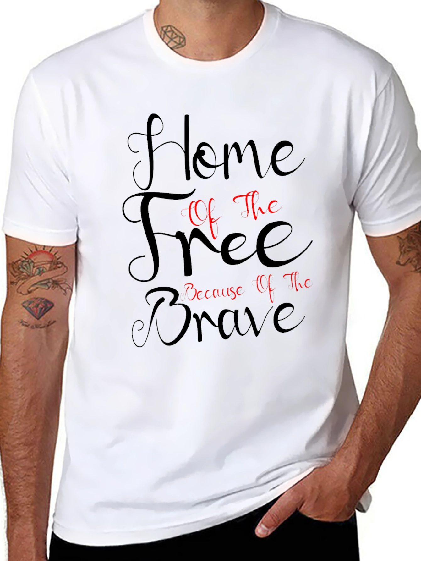 Home of the Free Patriotic Graphic Tee