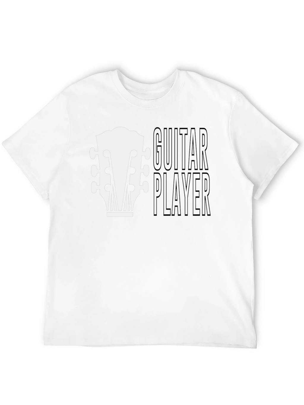 Guitar Player Graphic Tee - Black Cotton T-Shirt