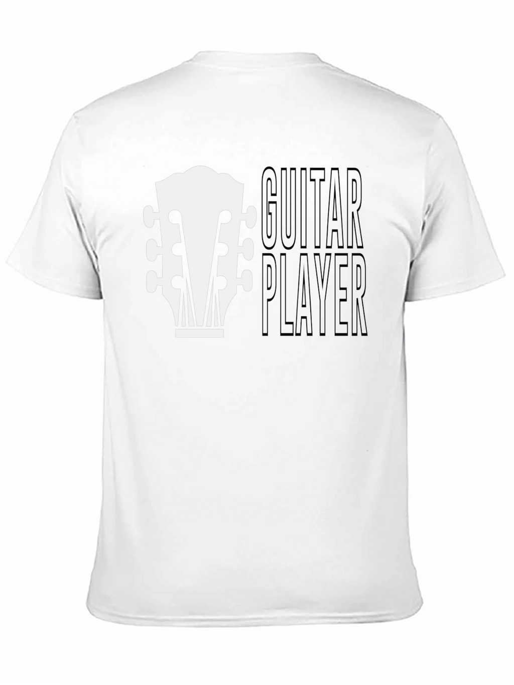 Guitar Player Graphic Tee - Black Cotton T-Shirt