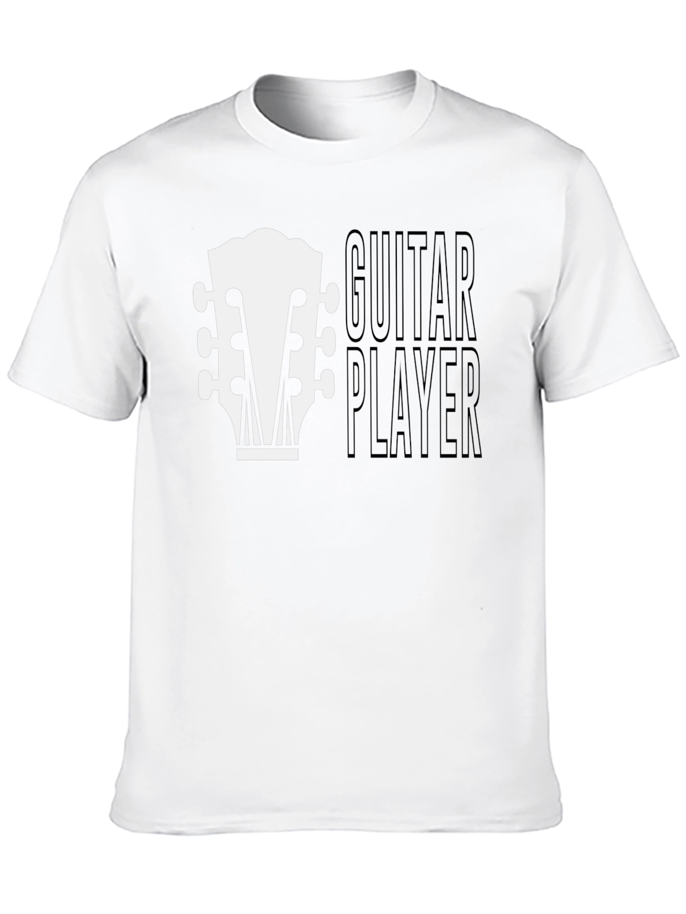 Guitar Player Graphic Tee - Black Cotton T-Shirt