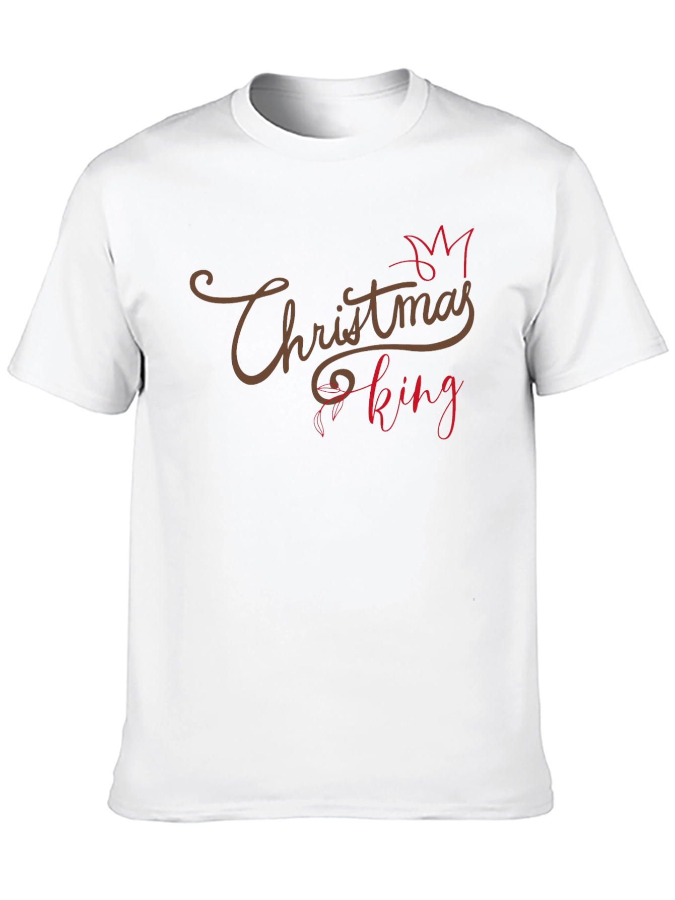 Christmas King Mens Black Graphic Tee