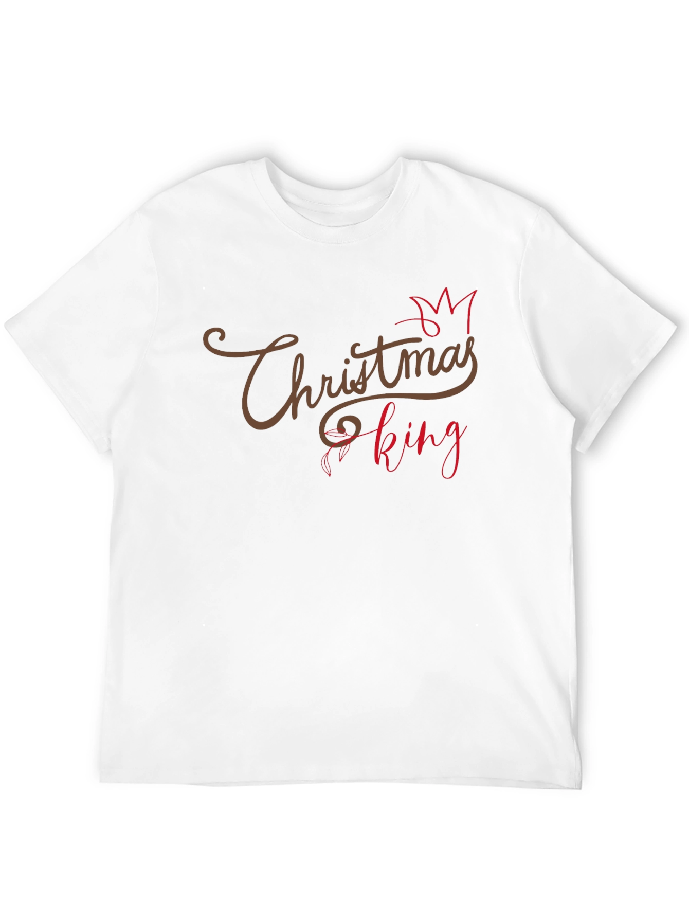 Christmas King Mens Black Graphic Tee