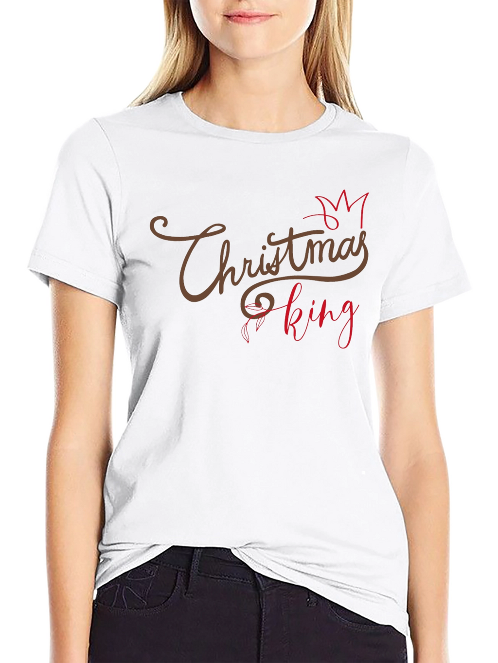 Christmas King Mens Black Graphic Tee