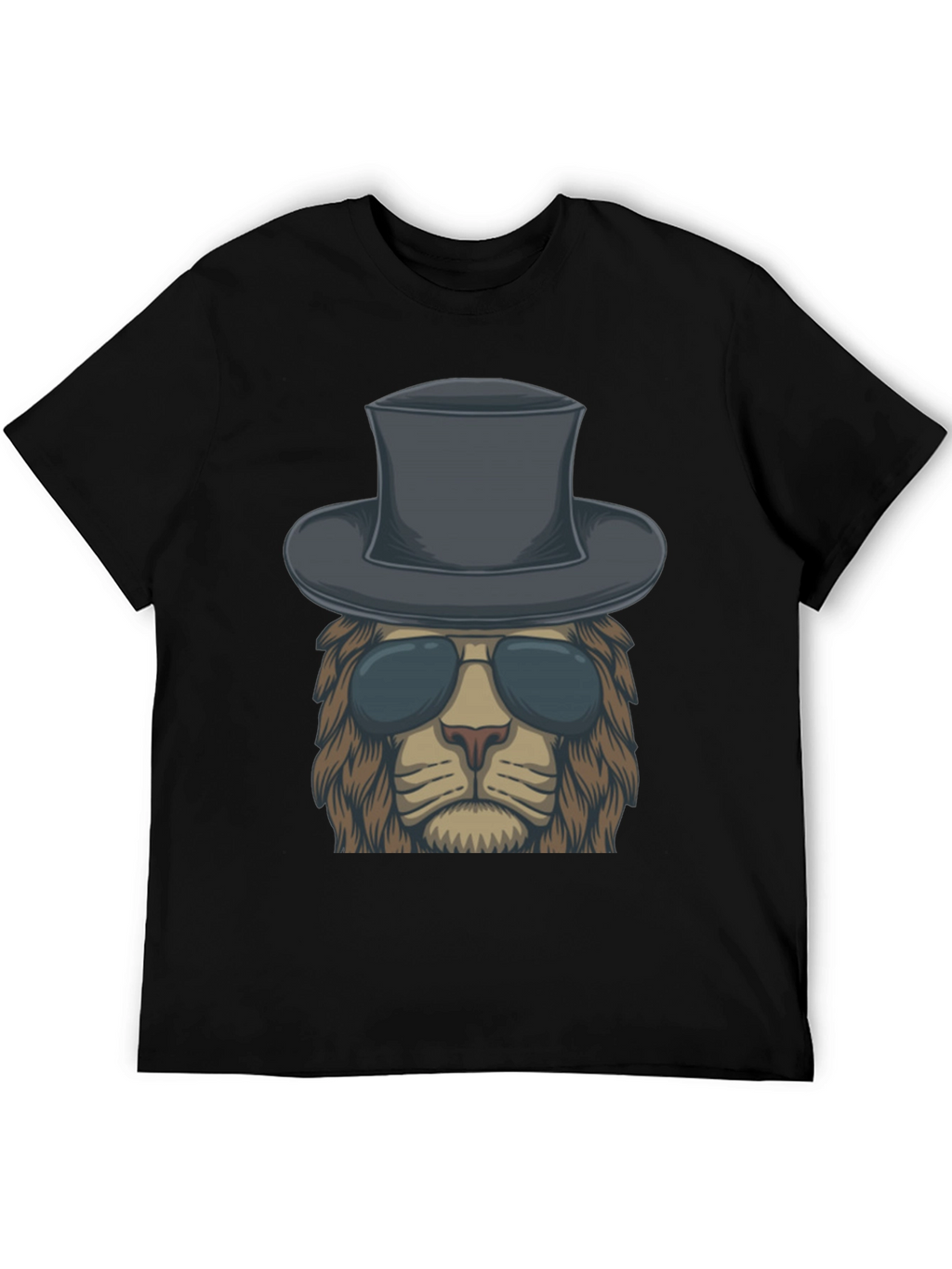Lion in Hat Graphic Tee - Cool & Stylish