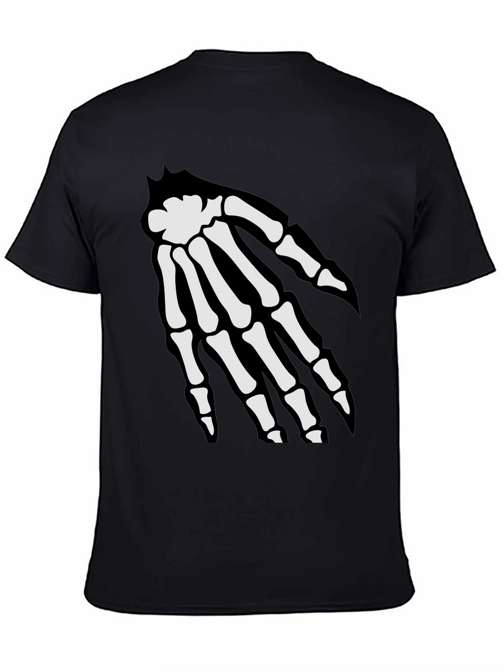 Skeleton Hand Graphic Tee - Spooky Black T-Shirt