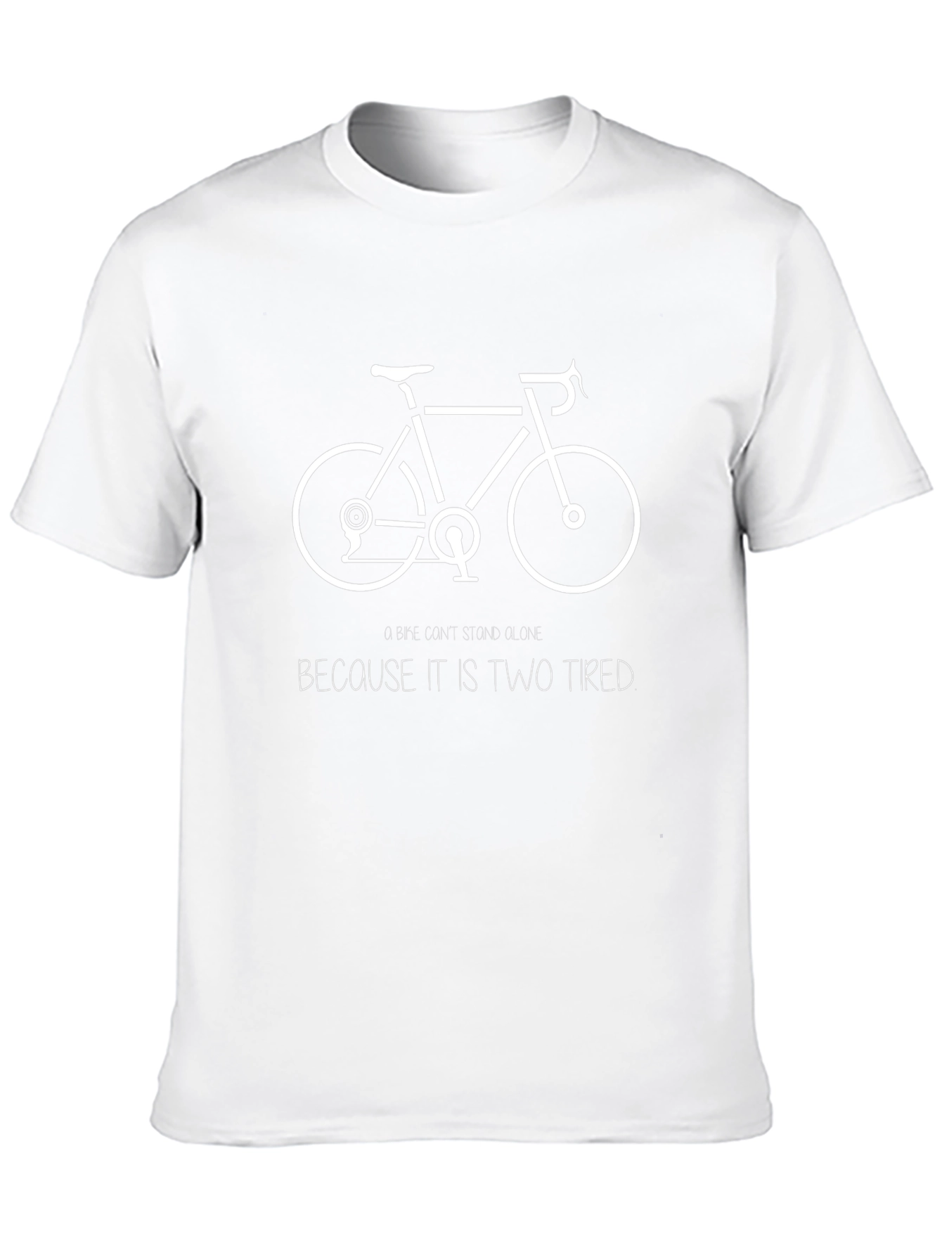 Funny Bike Two Tired Black Graphic T-Shirt