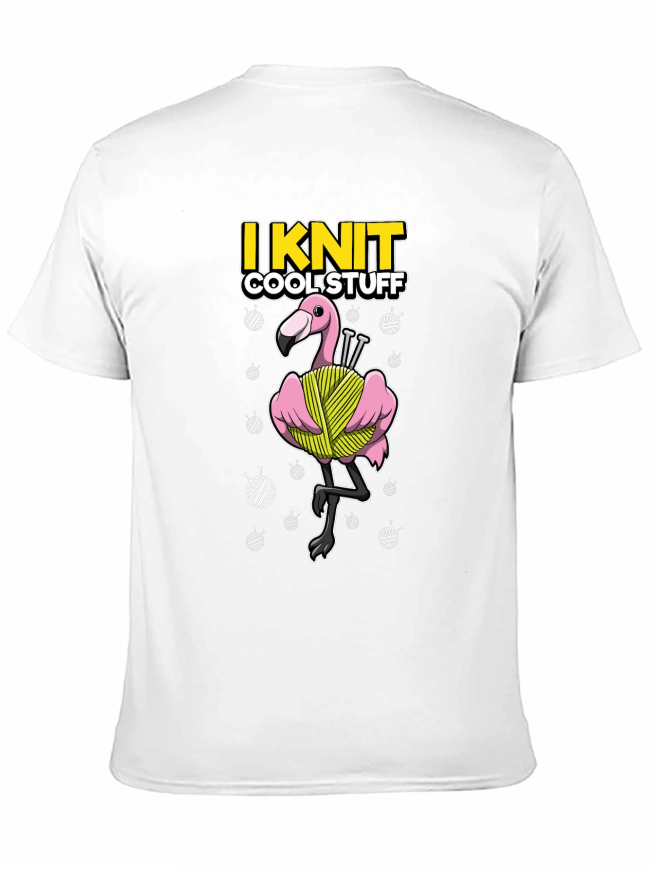 I Knit Cool Stuff T-Shirt - Flamingo Yarn
