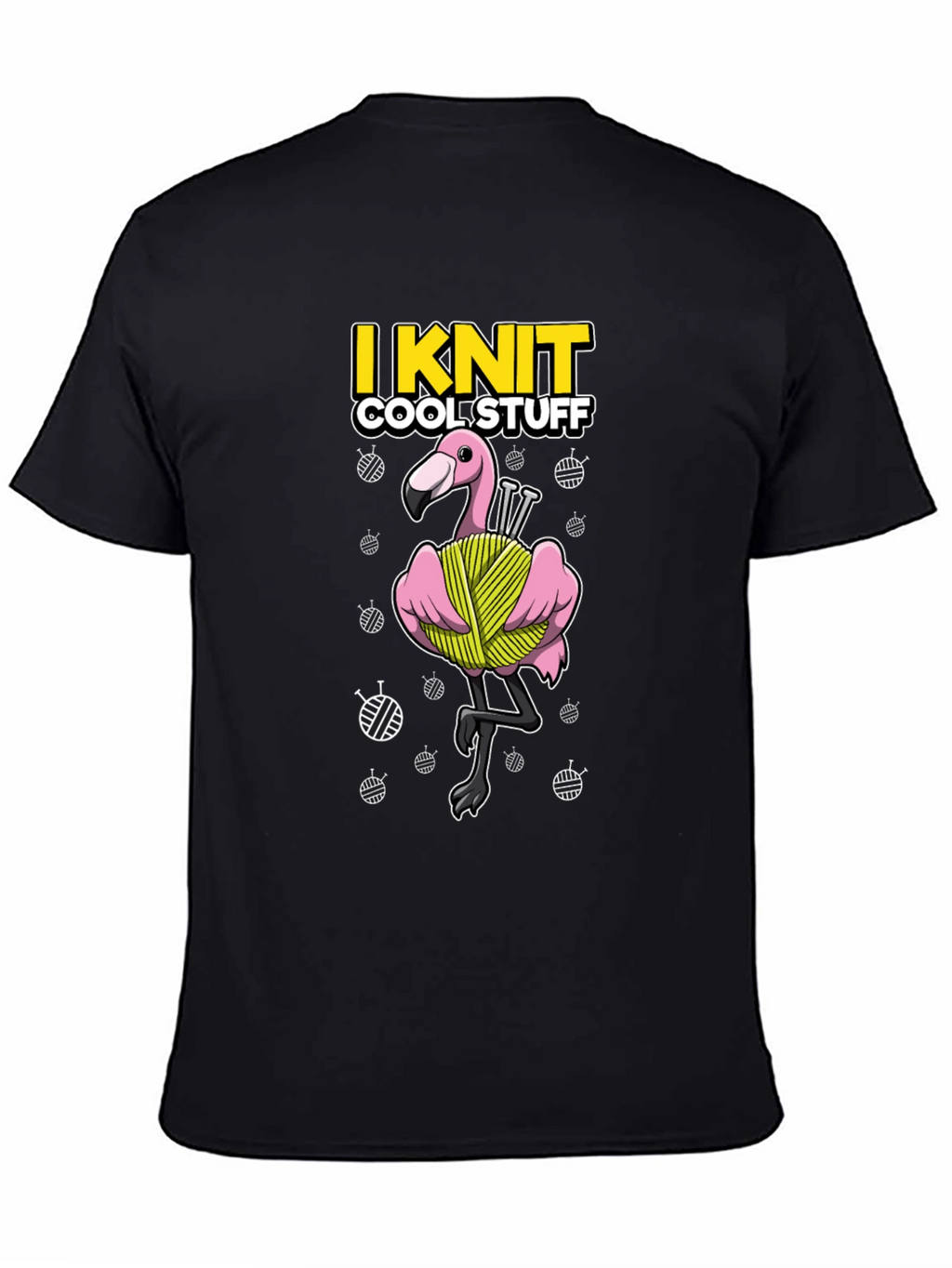 I Knit Cool Stuff T-Shirt - Flamingo Yarn