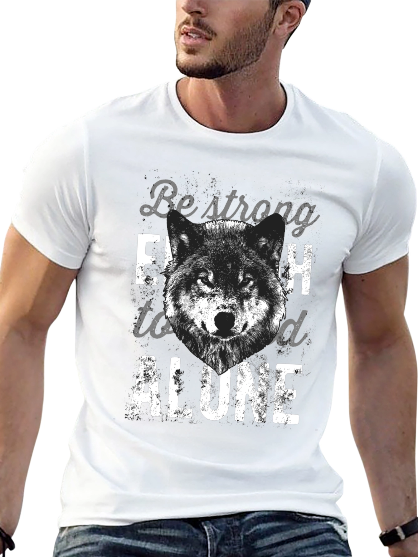 Be Strong Enough to Stand Alone Wolf T-Shirt