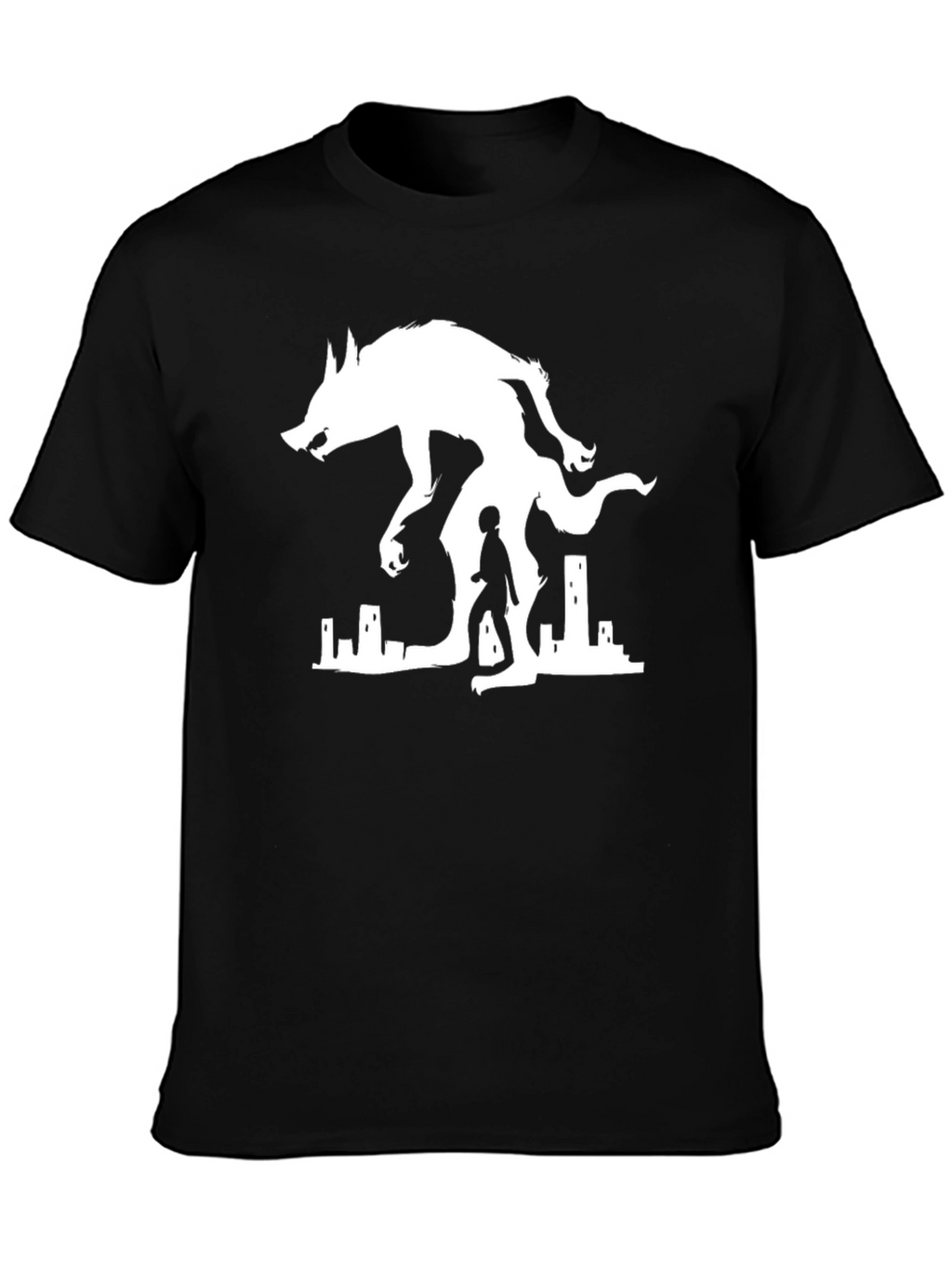 Werewolf Silhouette Graphic T-Shirt - Unique Design