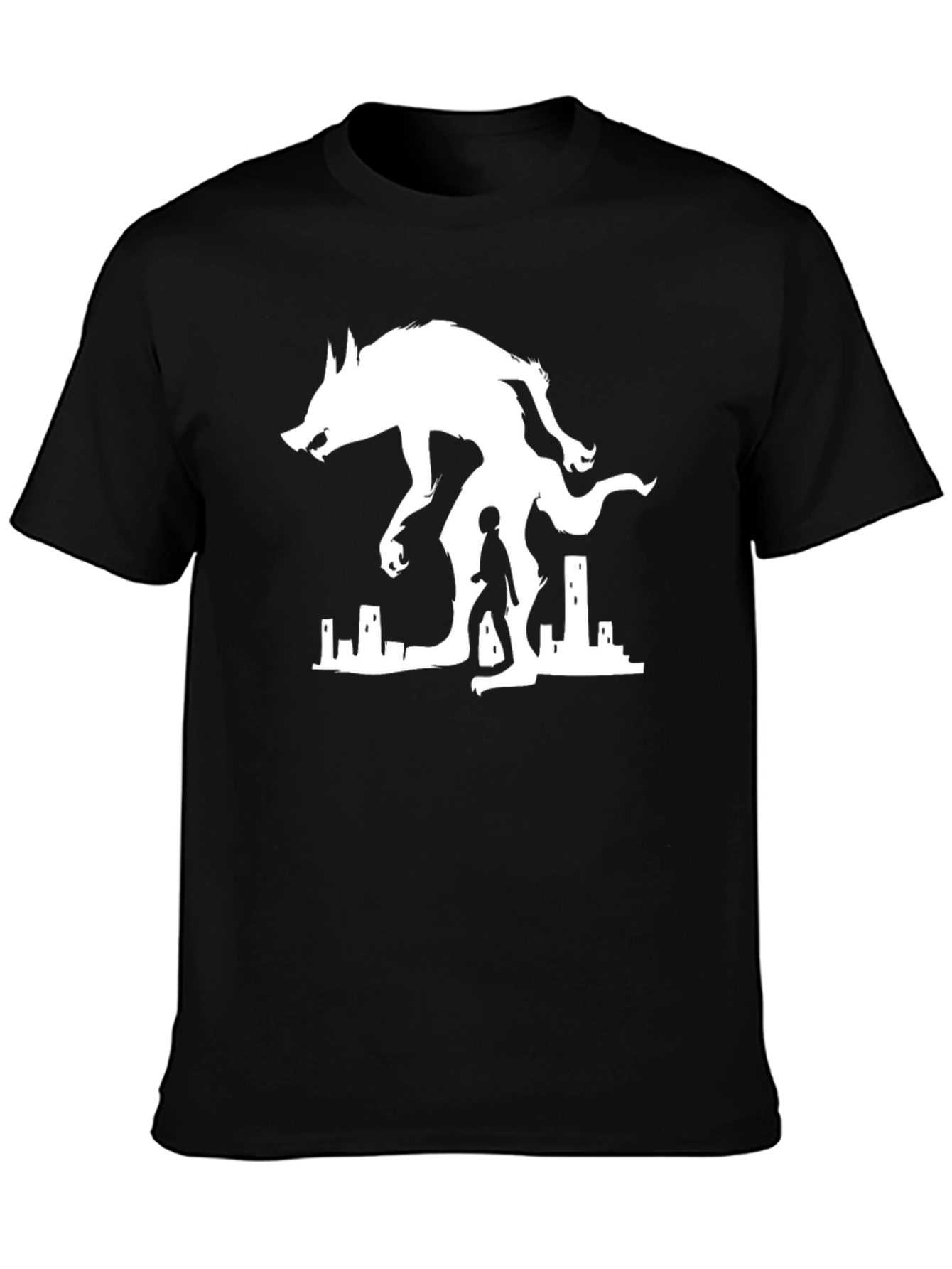Werewolf Silhouette Graphic T-Shirt - Unique Design