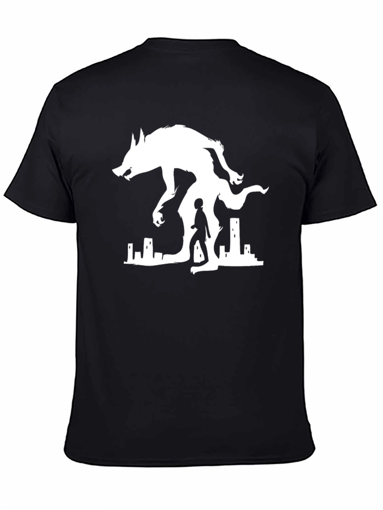 Werewolf Silhouette Graphic T-Shirt - Unique Design