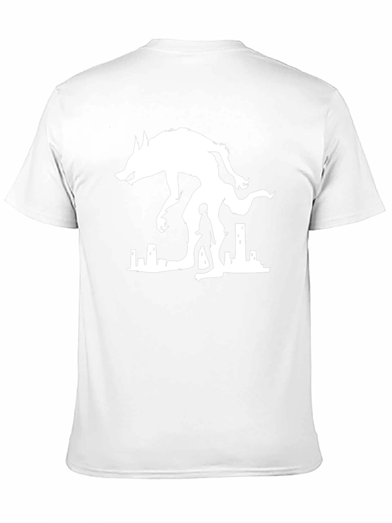 Werewolf Silhouette Graphic T-Shirt - Unique Design