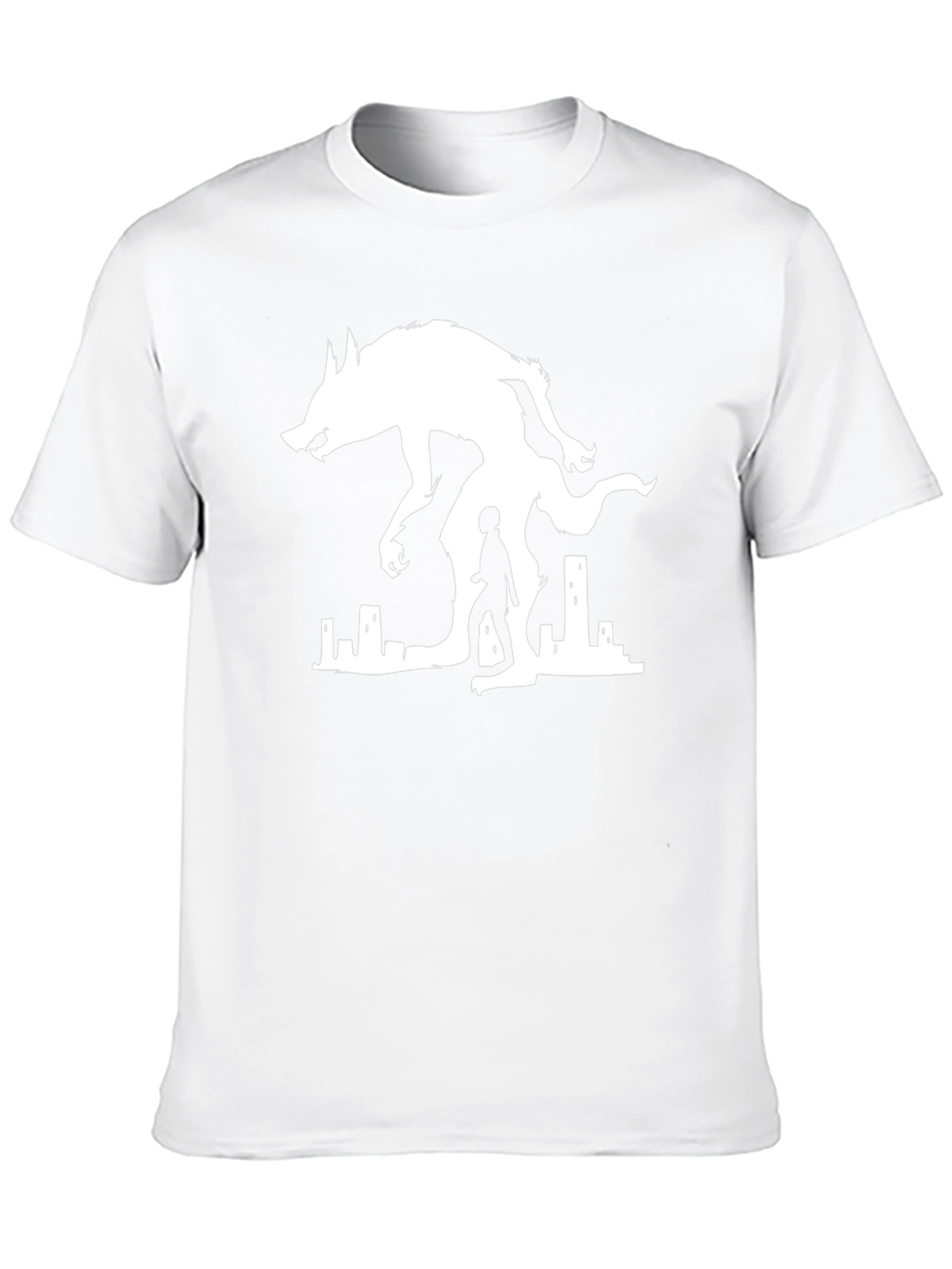Werewolf Silhouette Graphic T-Shirt - Unique Design