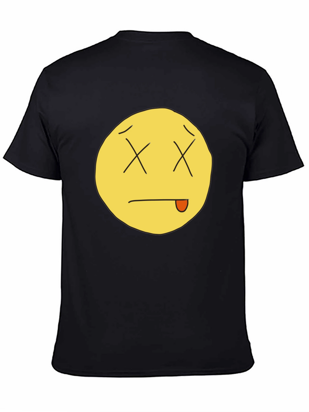 Funny Dead Emoji Black T-Shirt