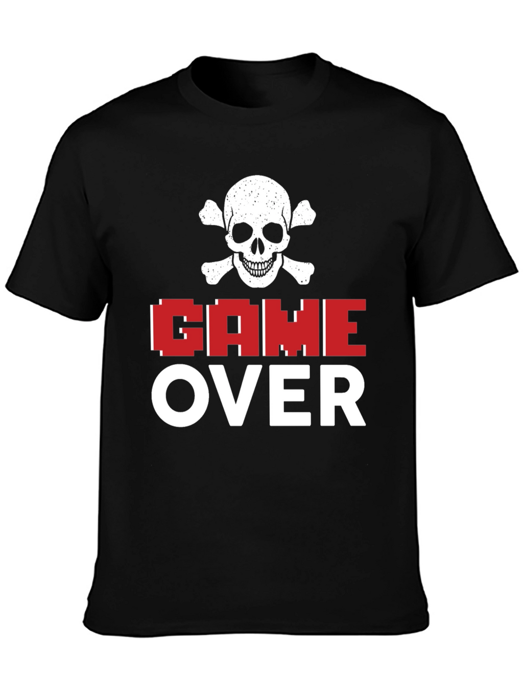 Game Over Skull Graphic T-Shirt
