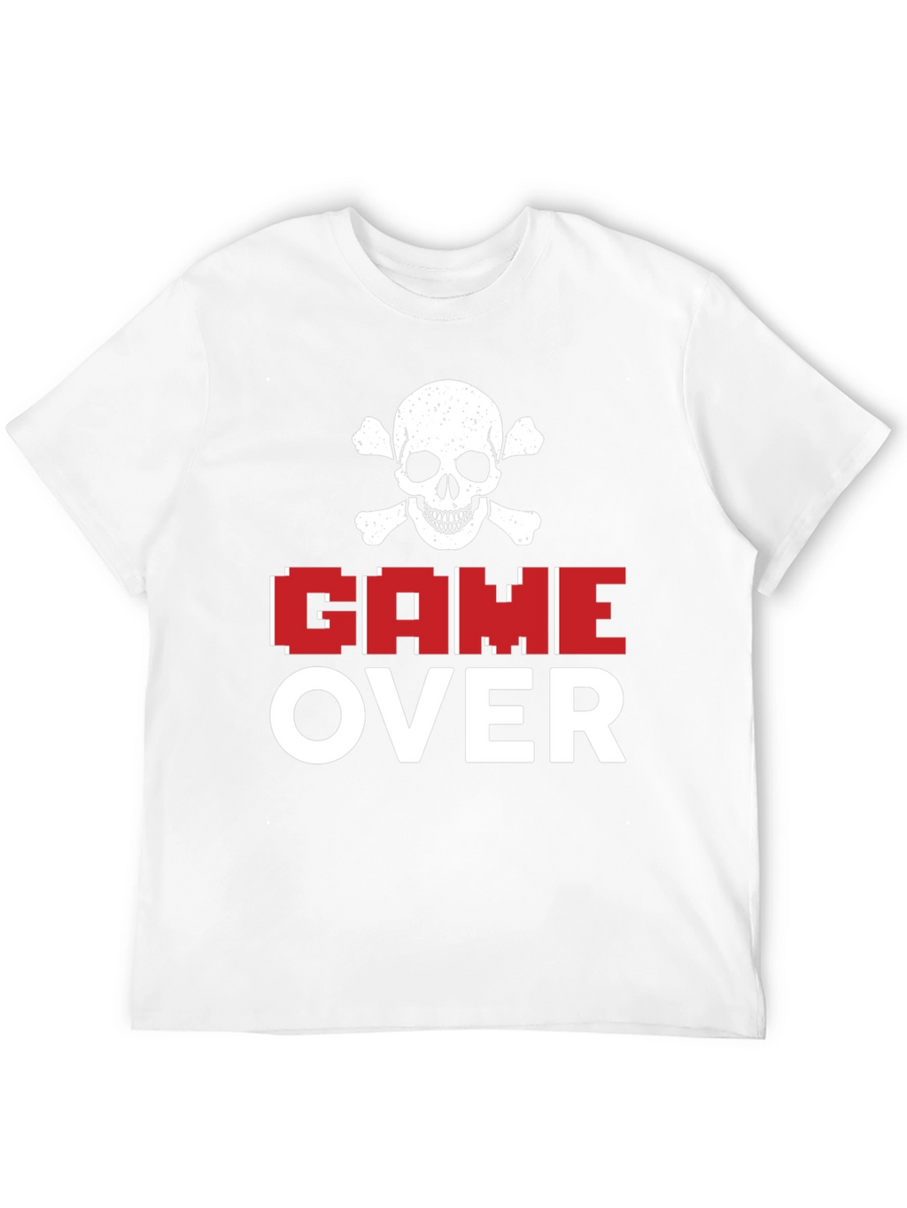 Game Over Skull Graphic T-Shirt
