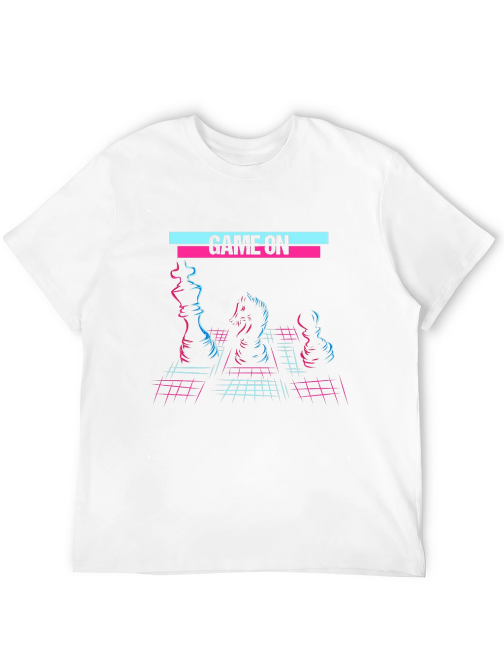 Retro Chess Game On Graphic T-Shirt