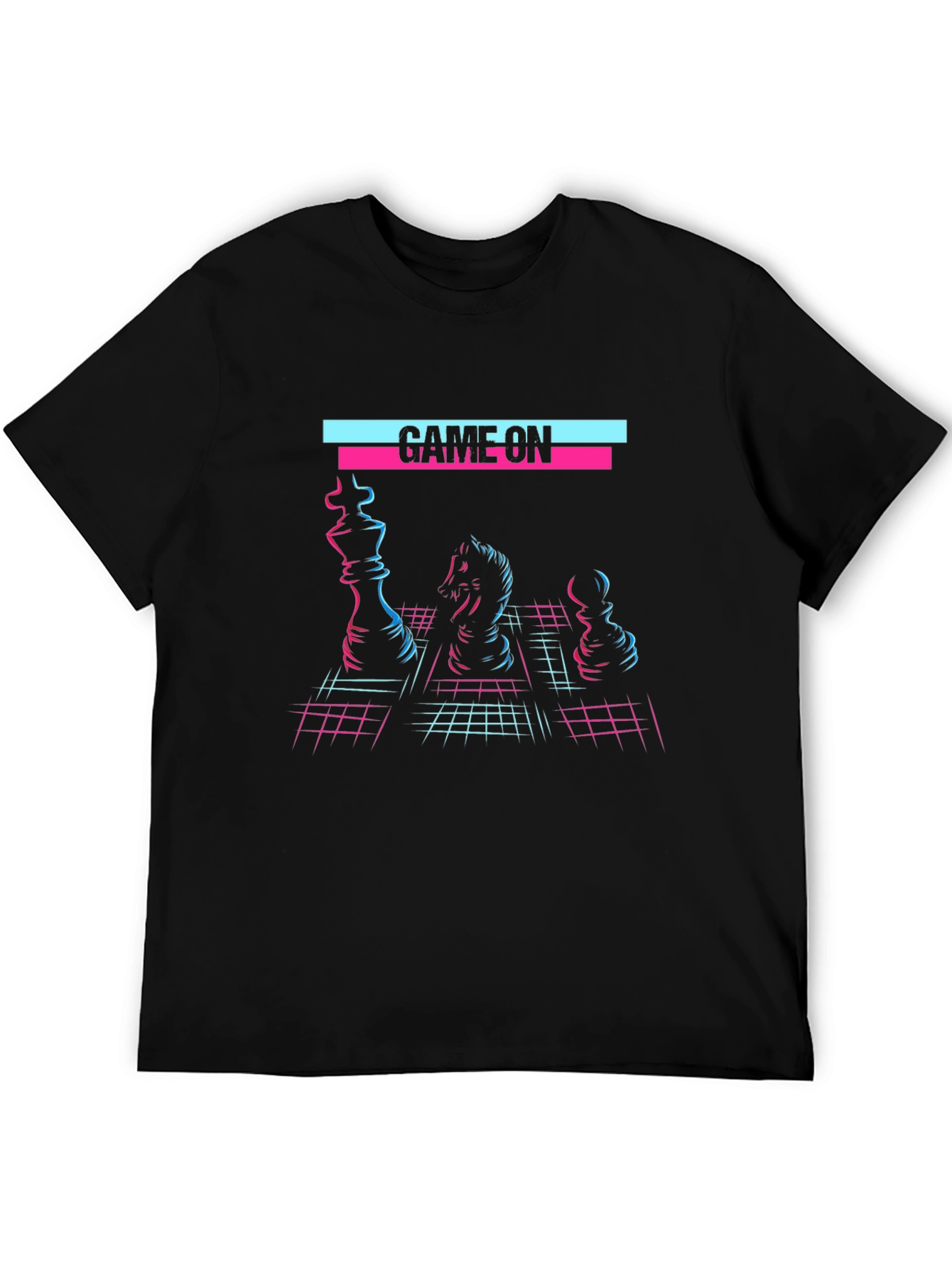 Retro Chess Game On Graphic T-Shirt