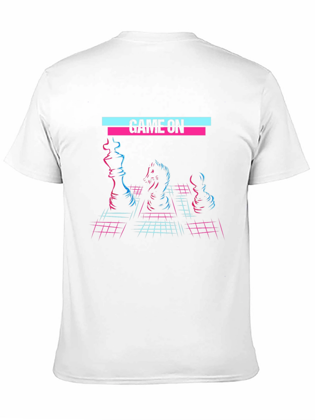 Retro Chess Game On Graphic T-Shirt