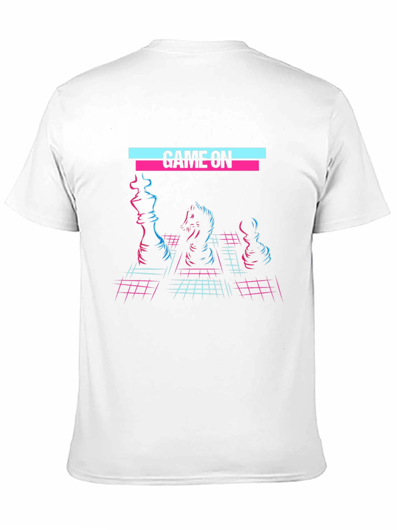 Retro Chess Game On Graphic T-Shirt