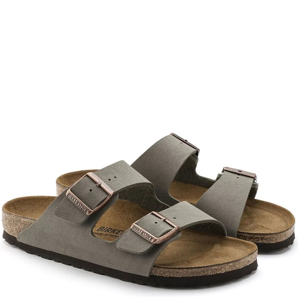 Birkenstock Arizona Birkibuc in Stone