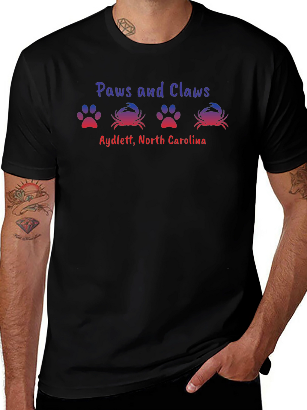 Paws and Claws T-Shirt - Aydlett North Carolina