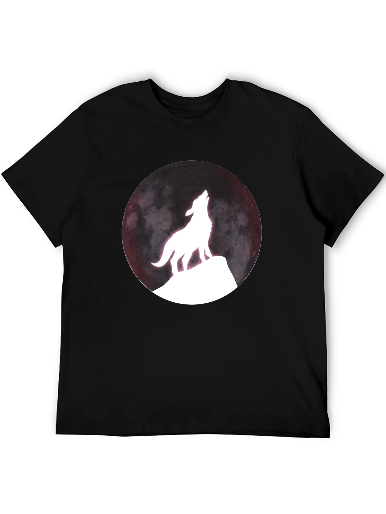 Wolf Moon Graphic T-Shirt - Black