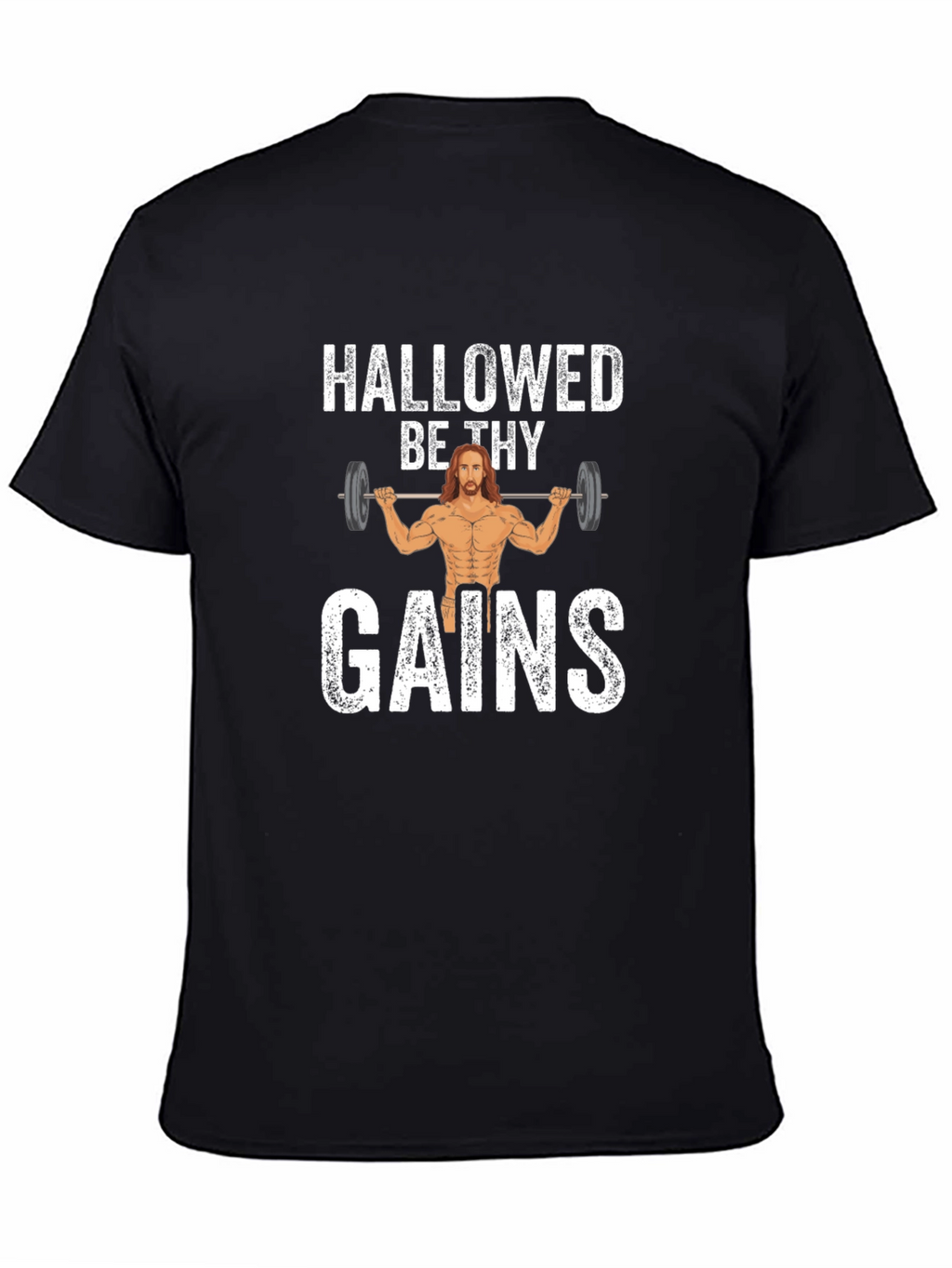 Hallowed Be Thy Gains Graphic T-Shirt - Black