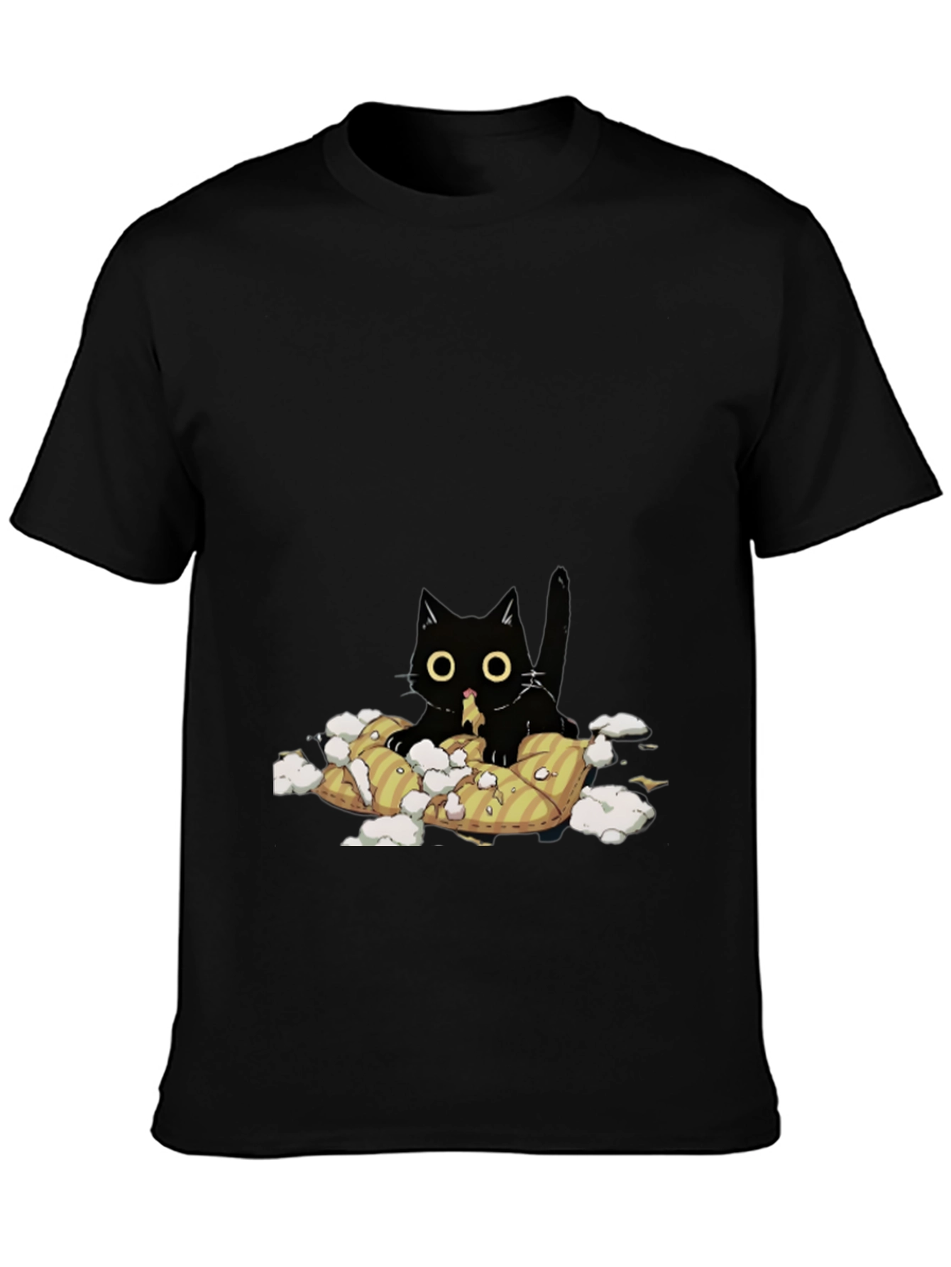 Black Cat Pillow Fight T-Shirt