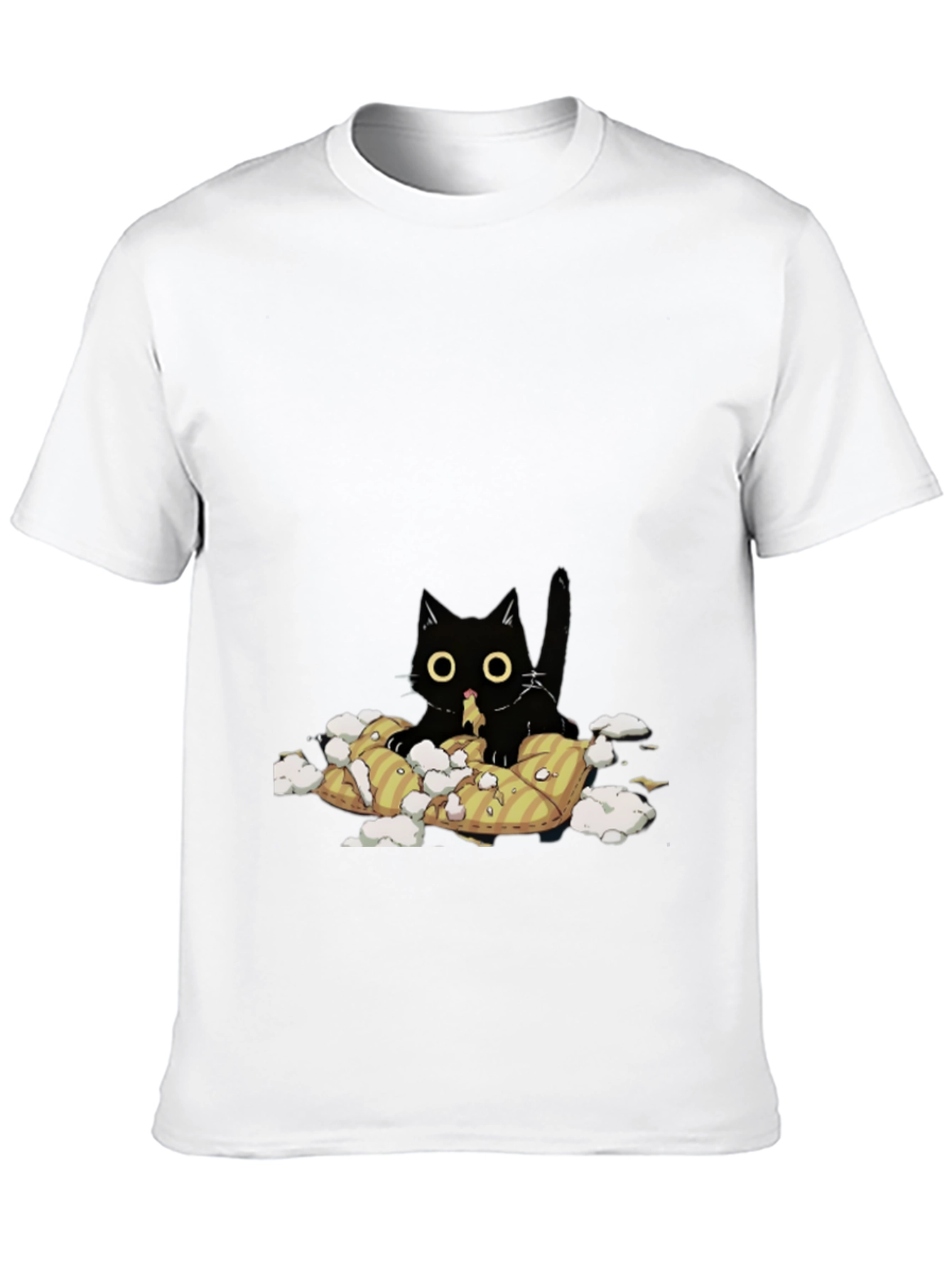 Black Cat Pillow Fight T-Shirt