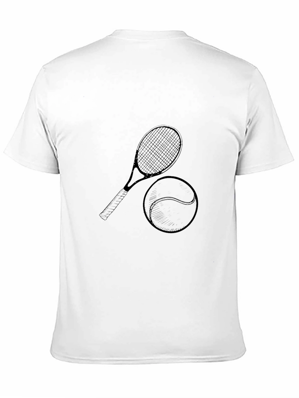 Tennis Racquet and Ball Graphic T-Shirt
