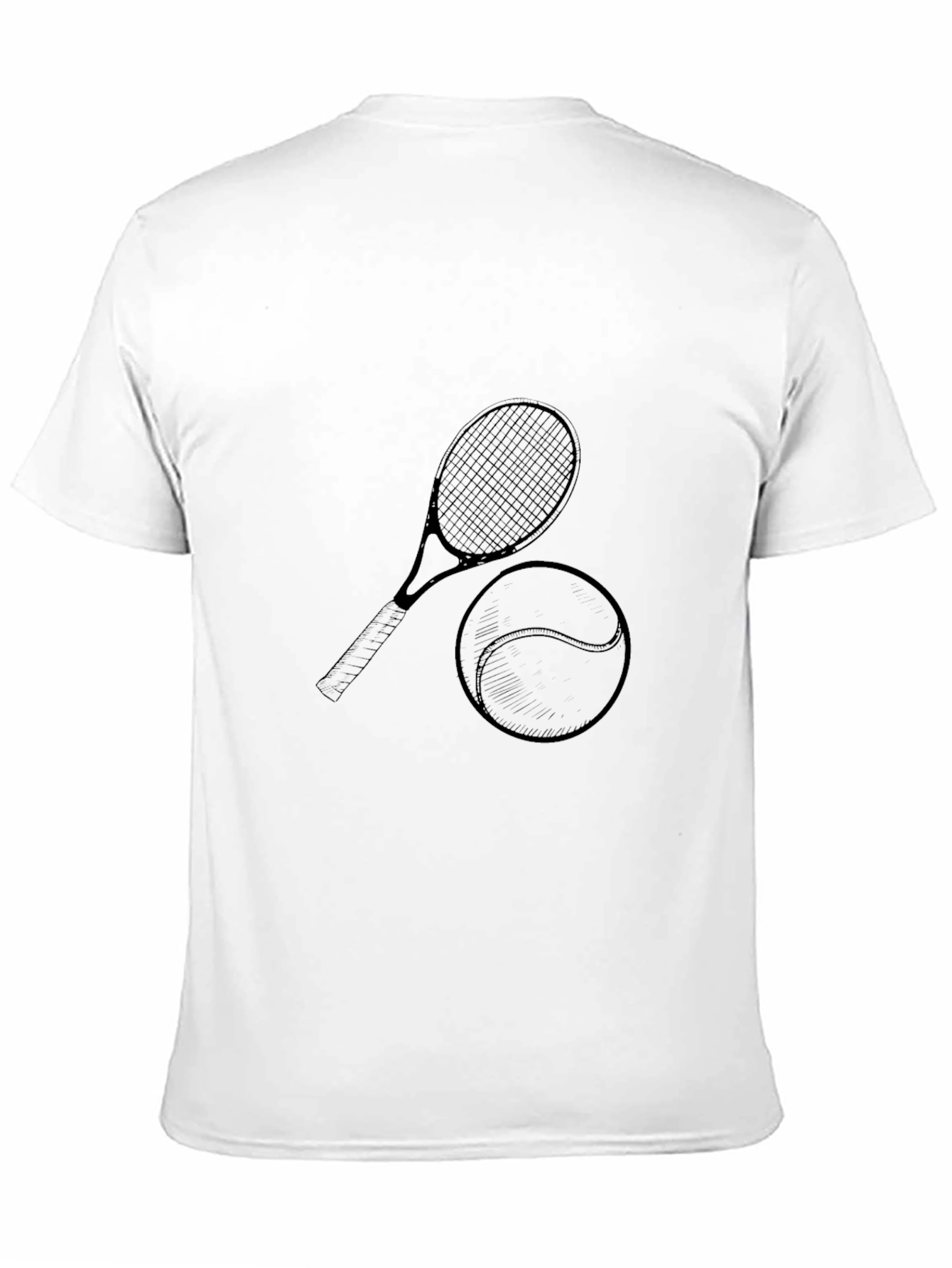 Tennis Racquet and Ball Graphic T-Shirt