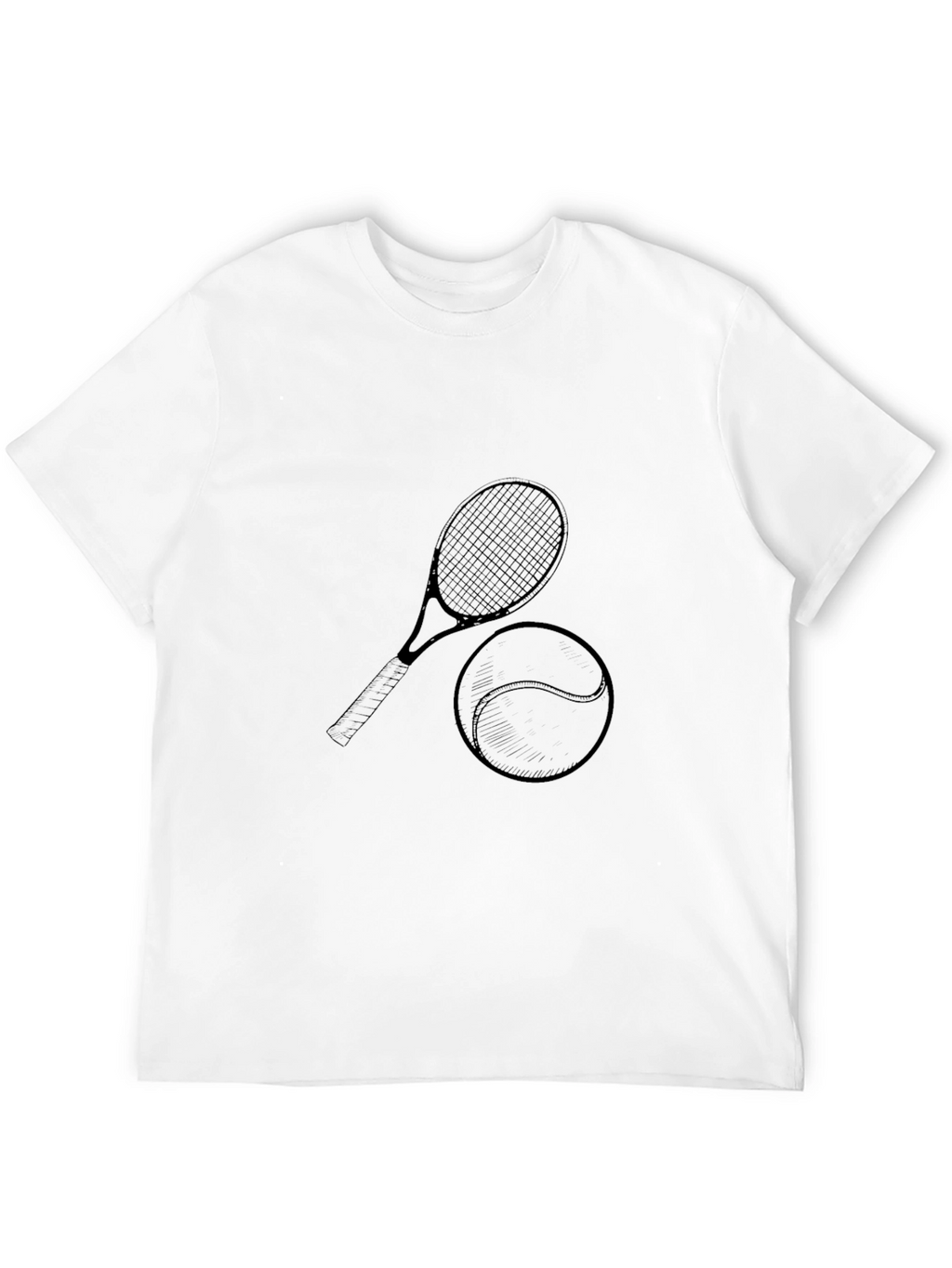 Tennis Racquet and Ball Graphic T-Shirt