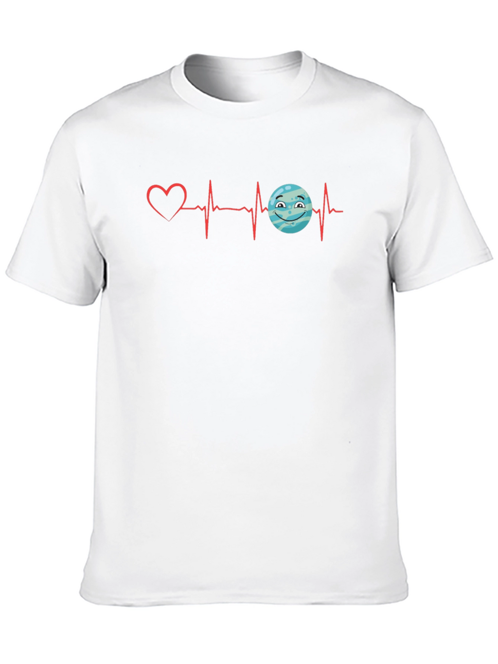 Heartbeat Love Planet Graphic T-Shirt