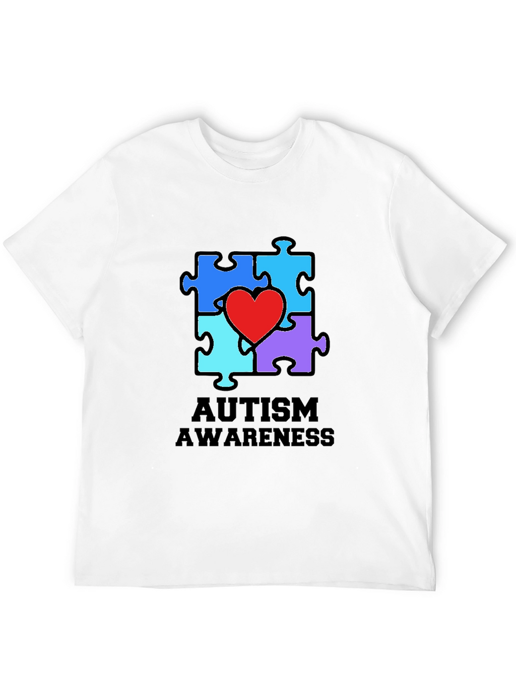 Autism Awareness Puzzle Heart Graphic Tee