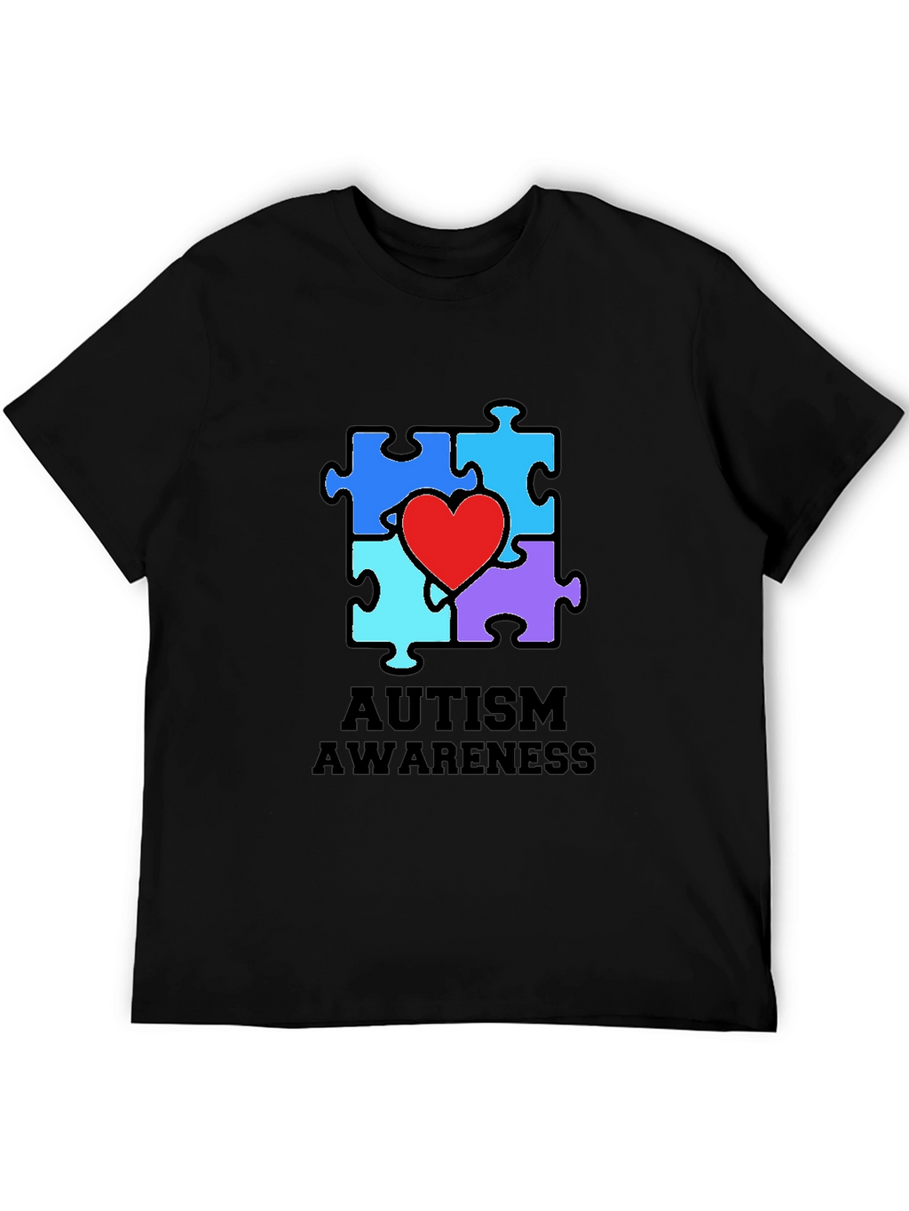 Autism Awareness Puzzle Heart Graphic Tee