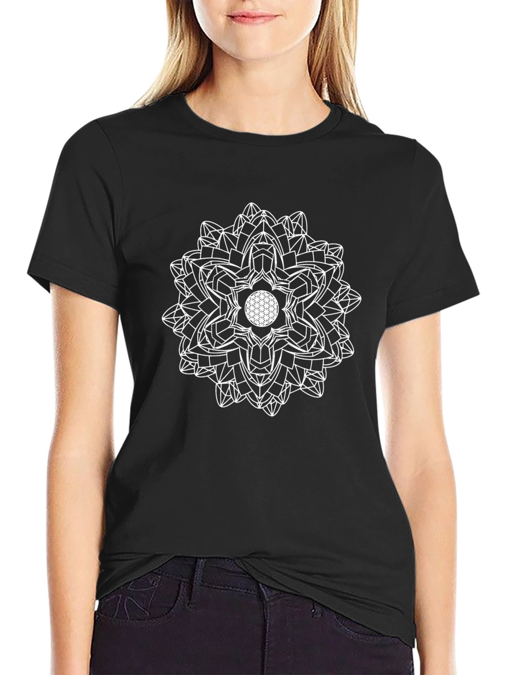Geometric Mandala T-Shirt - Stylish Graphic Tee