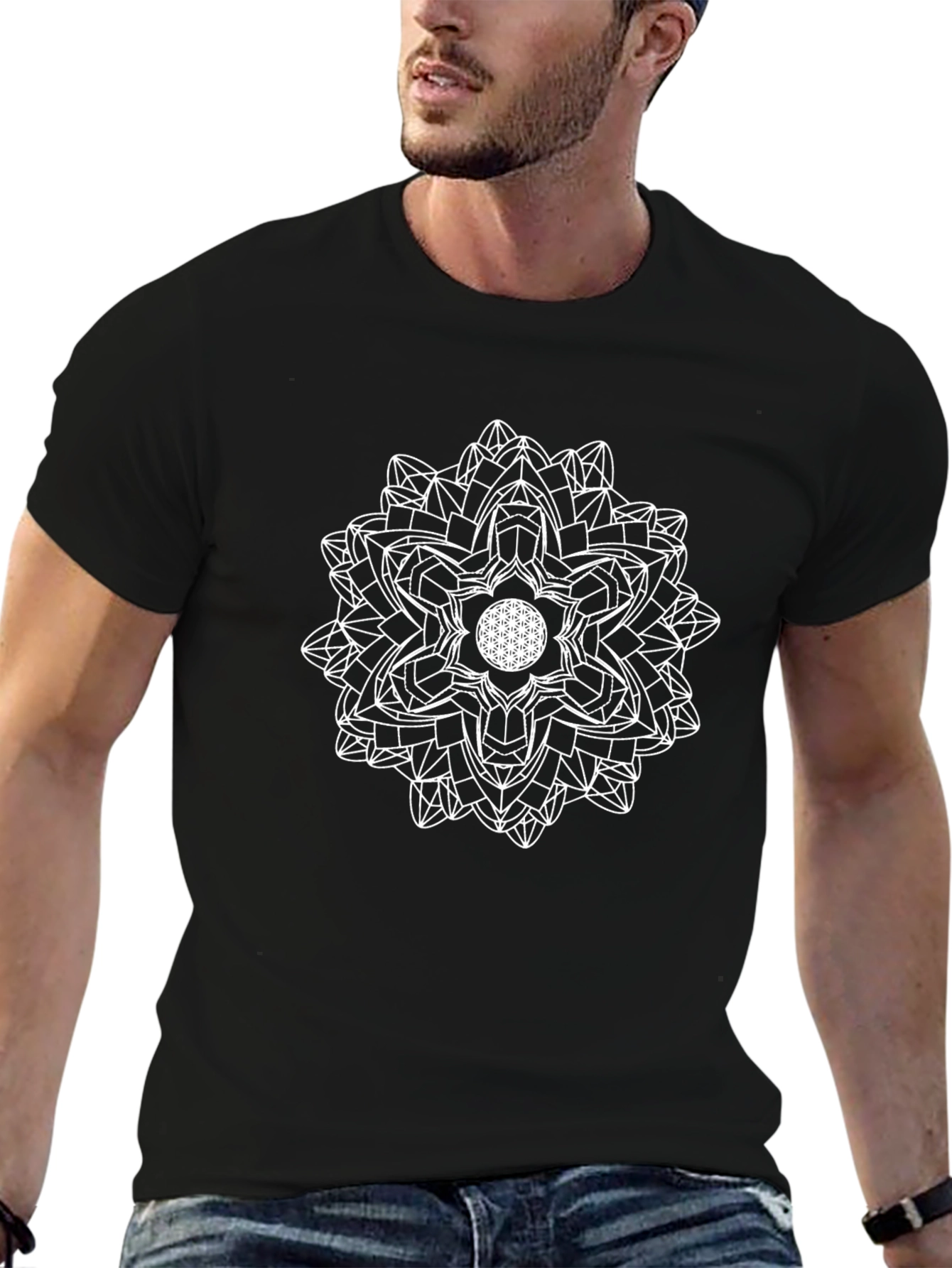 Geometric Mandala T-Shirt - Stylish Graphic Tee