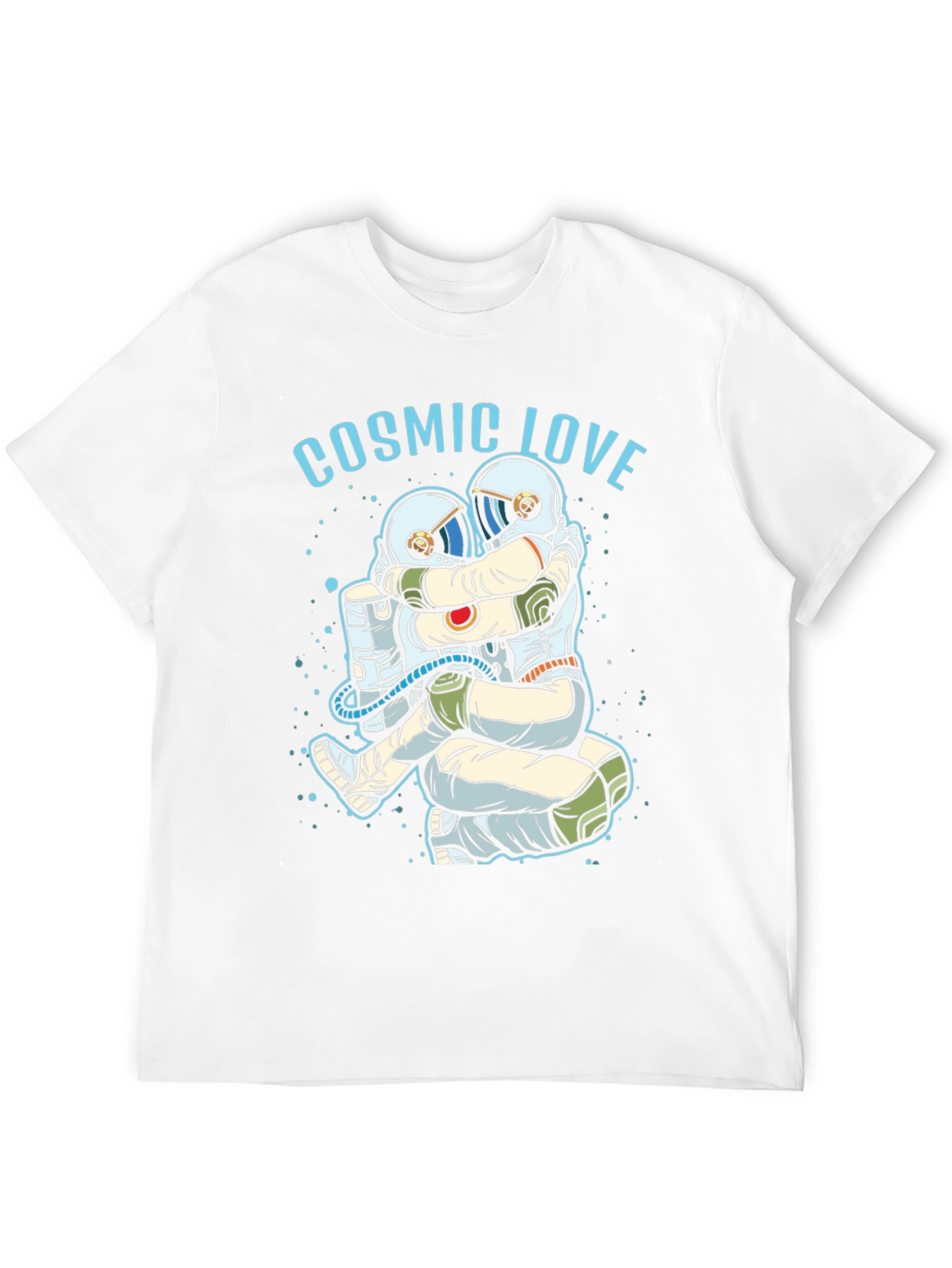 Cosmic Love Astronaut Graphic T-Shirt - Black