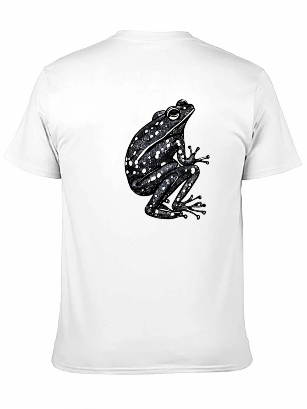 Spotted Frog Graphic Tee - Black Cotton T-Shirt