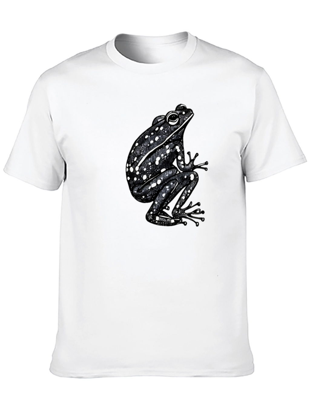 Spotted Frog Graphic Tee - Black Cotton T-Shirt